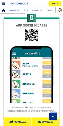 lottomatica app giochi di carte